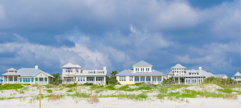 Photo of beach houses and dunes